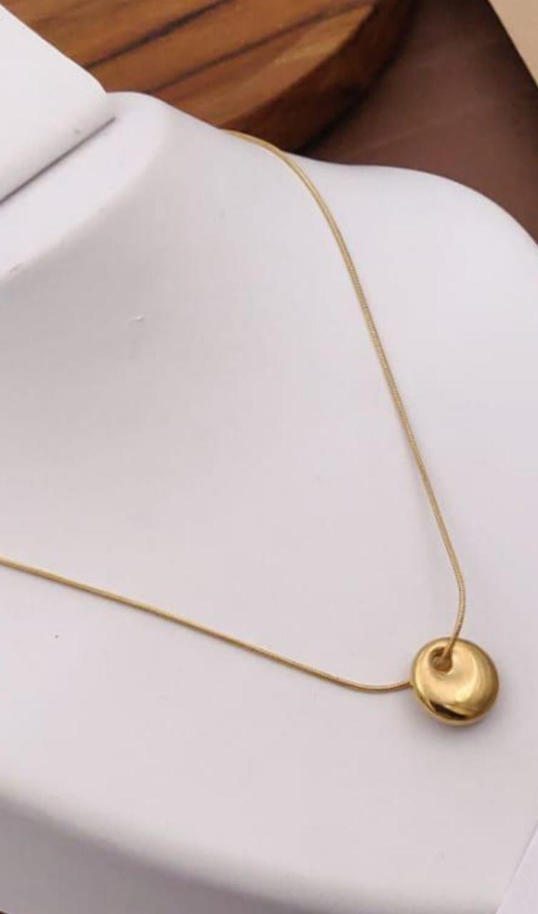 RAJJOS Anti Tarnish,Women's Stainless Steel Necklace RA-NK-OV-GD-101